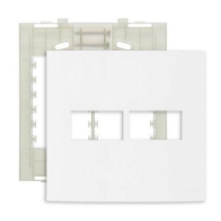 Linha Clean – Placas + Suportes 4×4” 2 postos – Branco