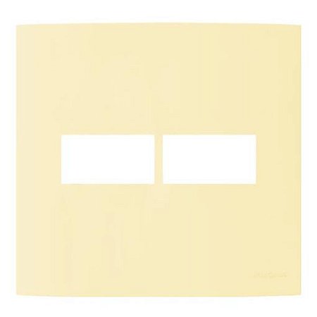 Linha Clean – Placas 4×4’’ 2 postos horizontais – Vanilla