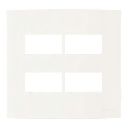 Linha Clean – Placas 4×4’’ 4 postos horizontais separados – Marfim