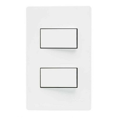 Linha Infiniti – Conjuntos 4×2” 2 interruptores paralelos separados 10A 250V~ – Branco
