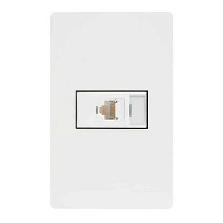 Linha Infiniti – Conjuntos 4×2” Tomada para rede de informática RJ45 CAT5e – Branco