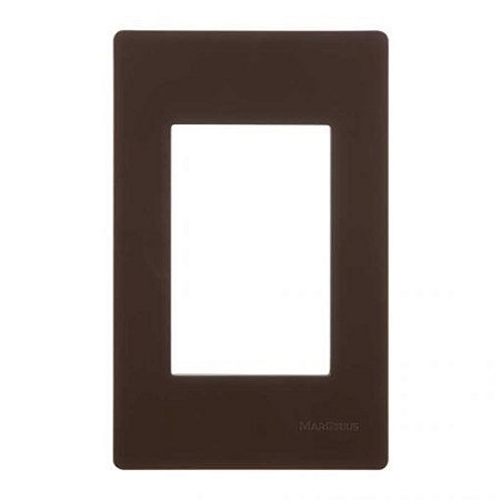 Linha Infiniti – Placas 4×2’’ 3 postos horizontais – Marrom