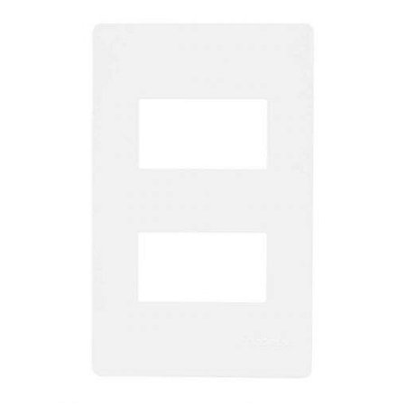Linha Infiniti – Placas 4×2’’ 2 postos horizontais separados – Branco