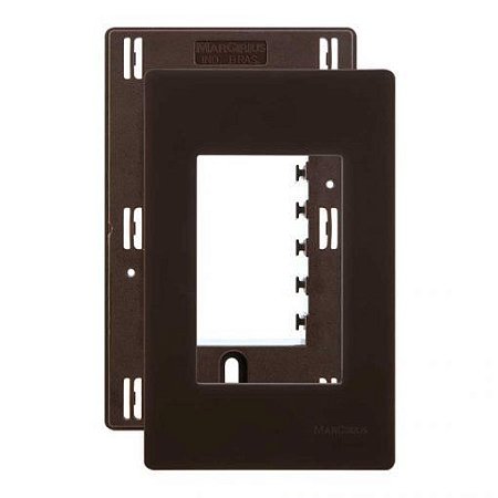 Linha Infiniti – Placas + Suportes 4×2” 3 postos – Marrom