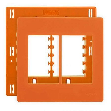 Linha Infiniti – Placas + Suportes 4×4’’ 6 postos horizontais – Laranja Motoca