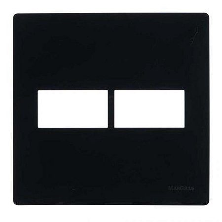 Linha Infiniti – Placas 4×4’’ 2 postos horizontais – Ebony