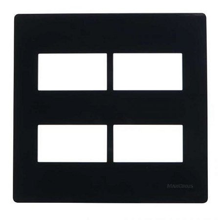 Linha Infiniti – Placas 4×4’’ 4 postos horizontais separados– Ebony