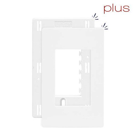 Linha Infiniti Plus – Placas + Suportes 4×2’’ 3 postos horizontais – Branco