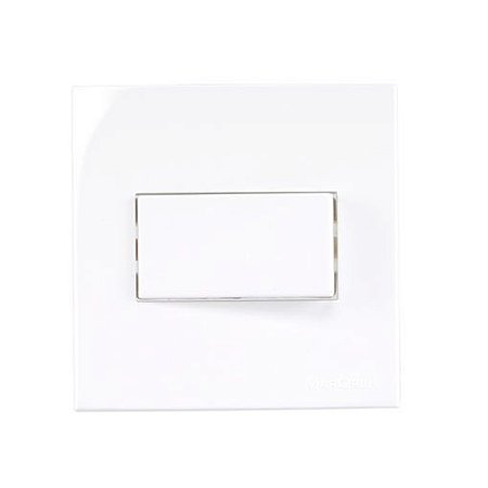 Linha Sleek – Conjunto 1 Interruptor Simples 10A Para Móvel – 70x70mm – Branco