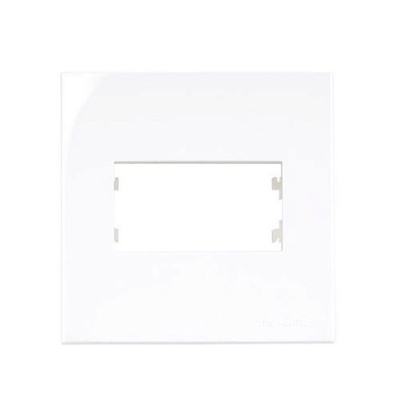 Linha Sleek – Conjunto 1 Placa + Suporte Para Móvel – 70x70mm – Branco