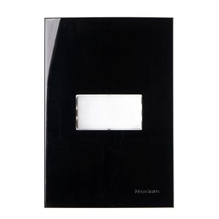 Linha Sleek – Conjuntos 4×2” – Interruptor simples 10A 250V~ – Ebony/Branco