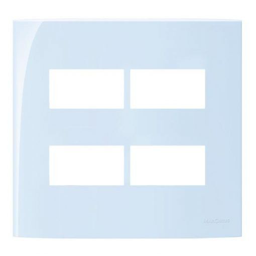 Linha Sleek – Placas 4×4’’ 4 postos horizontais separados– Sereno