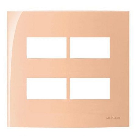 Linha Sleek – Placas 4×4’’ 4 postos horizontais separados– Skin