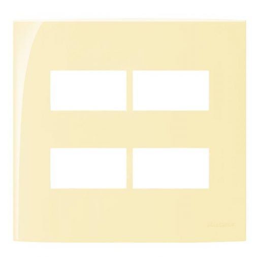 Linha Sleek – Placas 4×4’’ 4 postos horizontais separados– Vanilla
