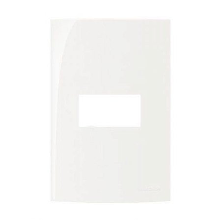 Linha Sleek – Placas 4×2” 1 posto horizontal – Branco