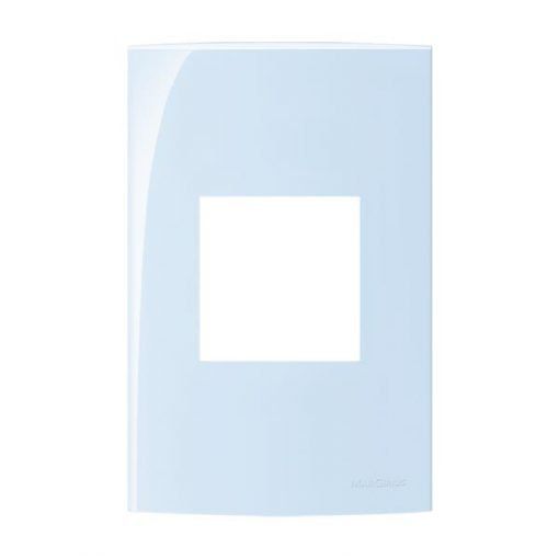 Linha Sleek – Placas 4×2” 2 postos horizontais – Sereno