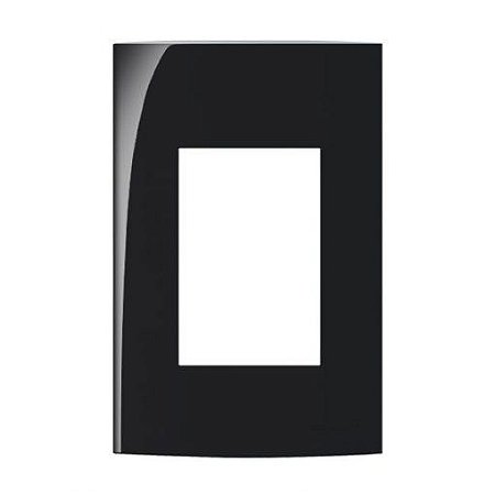 Linha Sleek – Placas 4×2” 3 postos horizontais – Ebony
