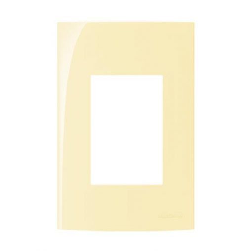 Linha Sleek – Placas 4×2” 3 postos horizontais – Vanilla