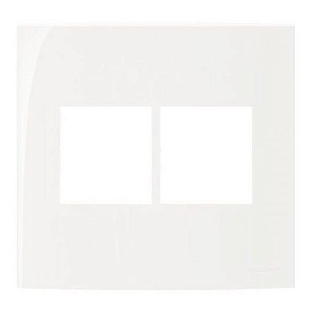 Linha Sleek – Placas 4×4” 4 postos horizontais – Branco