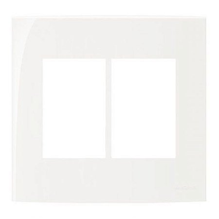 Linha Sleek – Placas 4×4” 6 postos horizontais – Branco