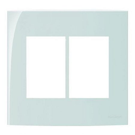 Linha Sleek – Placas 4×4’’ 2 postos horizontais – Menta
