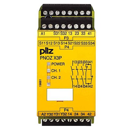 787313 - Pilz - PNOZ X3P C 24-240VACDC 3n / o 1n / c 1so