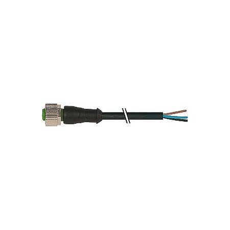7000-12181-6130500 MURRELEKTRONIK M12 fêmea 0° com cabo PVC 3X0.34 preto UL/CSA 5m