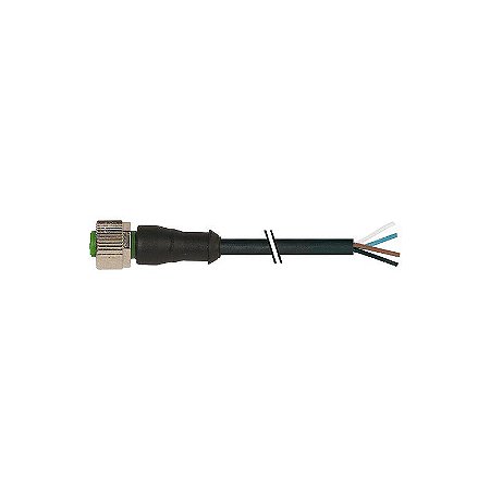 7000-12221-6340030 MURRELEKTRONIK M12 fêmea 0° com cabo PUR 4x0.34 preto UL/CSA + cadeia porta-cabos 0,3m