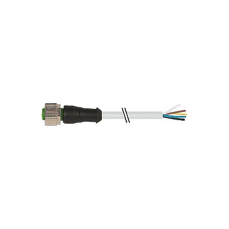 7000-12241-2350500 MURRELEKTRONIK M12 fêmea 0° com cabo PUR 5X0.34 amarelo UL/CSA, cadeia porta-cabos 5m