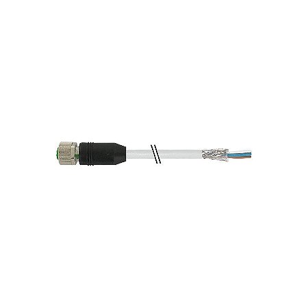 7000-13221-3490150 MURRELEKTRONIK M12 fêmea 0° com cabo PUR 5X0.34 blindado amarelo 1.5m