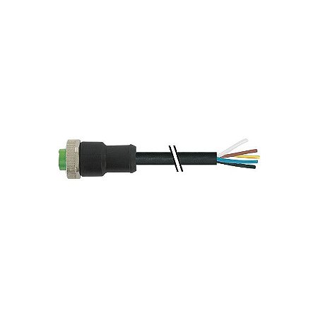 7700-A3021-UMB0500 MURRELEKTRONIK Mini (7/8) 3 pólos, fêmea reto com cabo PUR, UL/CSA, 3x16AWG, preto, 5m