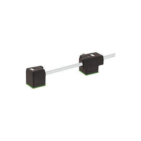 7000-58021-2270500 MURRELEKTRONIK MSUD plugue de válvula doble forma A 18 mm com cabo PUR 4X0.75 cinza, 5m