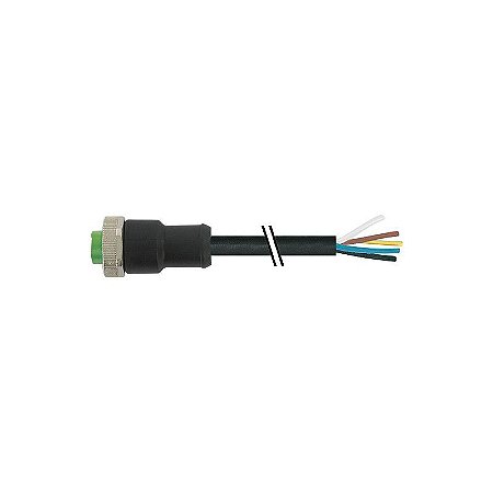 7700-A3021-UMB1000 MURRELEKTRONIK Mini (7/8) 3 pólos, fêmea reto com cabo PUR, UL/CSA, 3x16AWG, preto, 10m