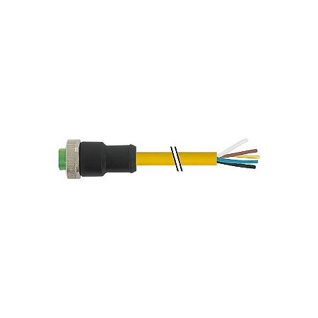 7700-A5021-UBD1000 MURRELEKTRONIK Mini (7/8) 5 pólos, fêmea reto com cabo PVC, STOOW, 5x16AWG, amarelo, 10m