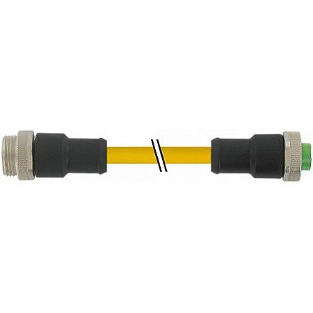 7700-A5A01-UBD1000 MURRELEKTRONIK Mini (7/8) 5 pólos, macho (Ext.) reto/fêmea reto, PVC, STOOW, 5x16AWG, ama..