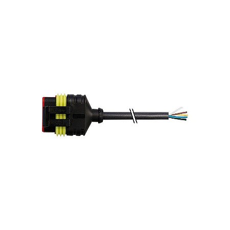 7072-73161-5140750 MURRELEKTRONIK plugue de válvula SuperSeal fêmea 4 pólos com cabo PUR 4x0.75 preto 7,5m