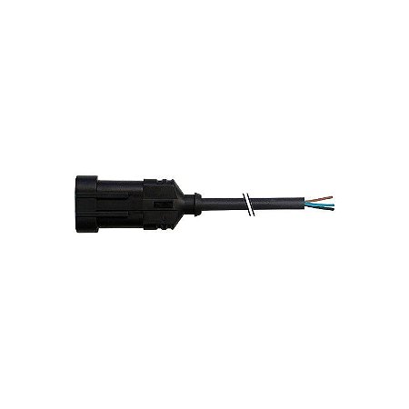 7072-73381-5131000 MURRELEKTRONIK plugue de válvula SuperSeal macho 3 pólos com cabo PUR 3x0.75 preto 10m