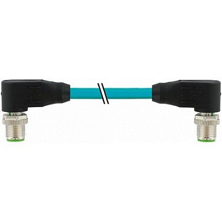 7700-48561-S4W0300 MURRELEKTRONIK M12 macho 90° / M12 macho 90° 8 pólos EN TPE 4x2xAWG24 blindado azul UL/CS..