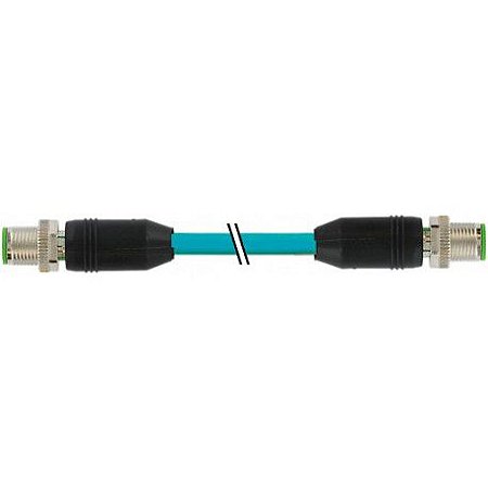7700-51001-S4X0150 MURRELEKTRONIK M12 macho 0° / macho 0° X-cod. Gigabit TPE 4x2xAWG26 blindado azul UL/CSA ..
