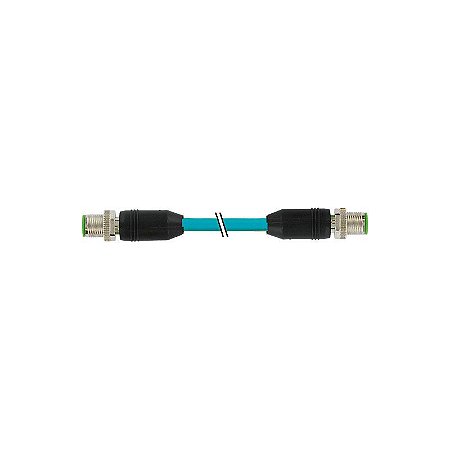 7700-51001-S4X1000 MURRELEKTRONIK M12 macho 0° / macho 0° X-cod. Gigabit TPE 4x2xAWG26 blindado azul UL/CSA ..