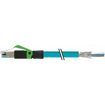 7700-74101-S4U0500 MURRELEKTRONIK RJ45 macho 0º extremidade livre, Ethernet TPE 2x2xAWG24 blindado azul UL/C..