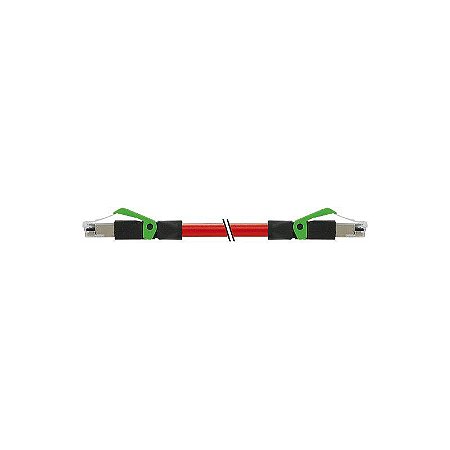 7000-74301-7920150 MURRELEKTRONIK RJ45 macho 0º / RJ45 macho 0º Ethernet PUR 2x2xAWG22 blindado vermelho UL