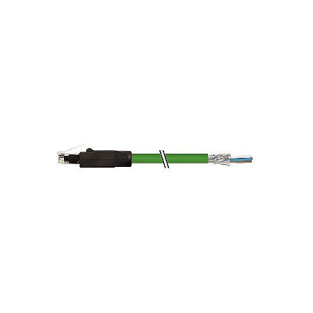 7700-74101-S7V0750 MURRELEKTRONIK RJ45 macho 0º extremidade livre, Ethernet TPE 2x2xAWG22 blindado verde UL/..