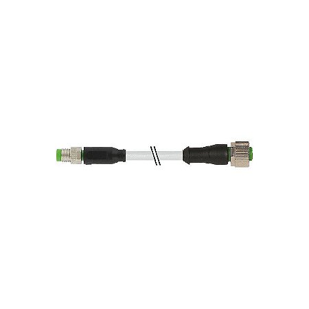 7000-88251-2110030 MURRELEKTRONIK M8 macho 0° / M12 fêmea 0° 4 pólos PVC 4x0.25 cinza UL/CSA 0.3m