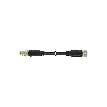 7000-89401-6340200 MURRELEKTRONIK M8 macho 0° / M8 fêmea 0° Ethercat Power PUR 4X0.34 preto UL/CSA, cadeia porta cabos