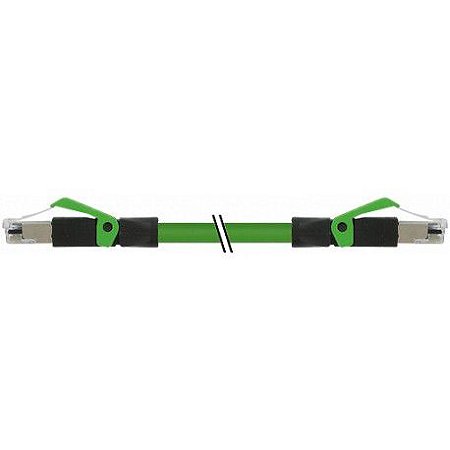 7000-74301-6590700 MURRELEKTRONIK RJ45 macho 0º / RJ45 macho 0º Ethernet PUR 2x2xAWG22 blindado verde UL/CSA..