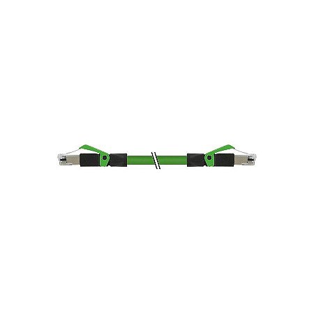 7000-74301-6591500 MURRELEKTRONIK RJ45 macho 0º / RJ45 macho 0º Ethernet PUR 2x2xAWG22 blindado verde UL/CSA..