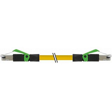 7000-74301-6750100 MURRELEKTRONIK RJ45 macho 0º / RJ45 macho 0º Ethernet PUR 2x2xAWG22 blindado amarelo UL/C..