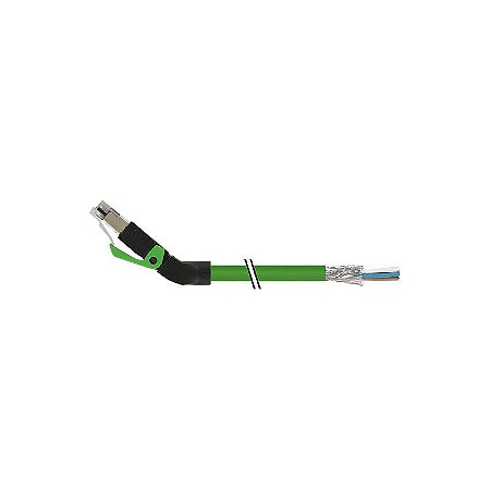 7000-74121-7931500 MURRELEKTRONIK RJ45 macho 45º cima, extremidade livre, Ethernet PUR 1x4xAWG22 blindado