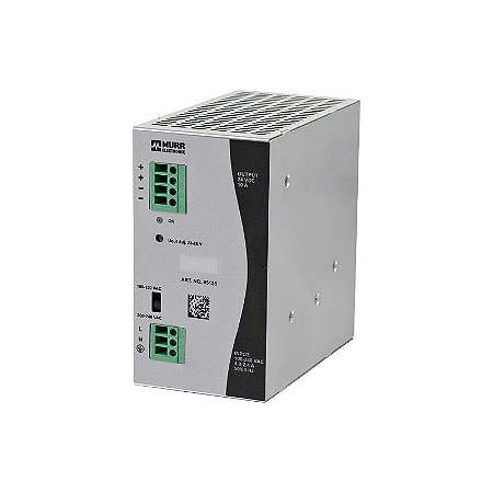 85135 MURRELEKTRONIK ECO-RAIL-2 POWER SUPPLY 1-PHASE, IN: 90 ... 132 VAC / 173 ... 264 VAC OUT: 24V/10ADC